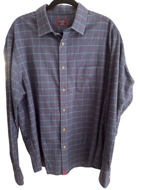 UNTUCKit Blue Plaid Button Down Shirt Balar Style Size XL